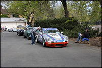 race porsche at start